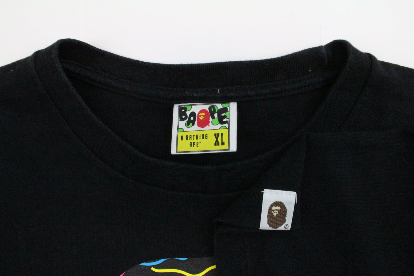 Bape Candy neon Big Ape Logo Tee Black - SaruGeneral