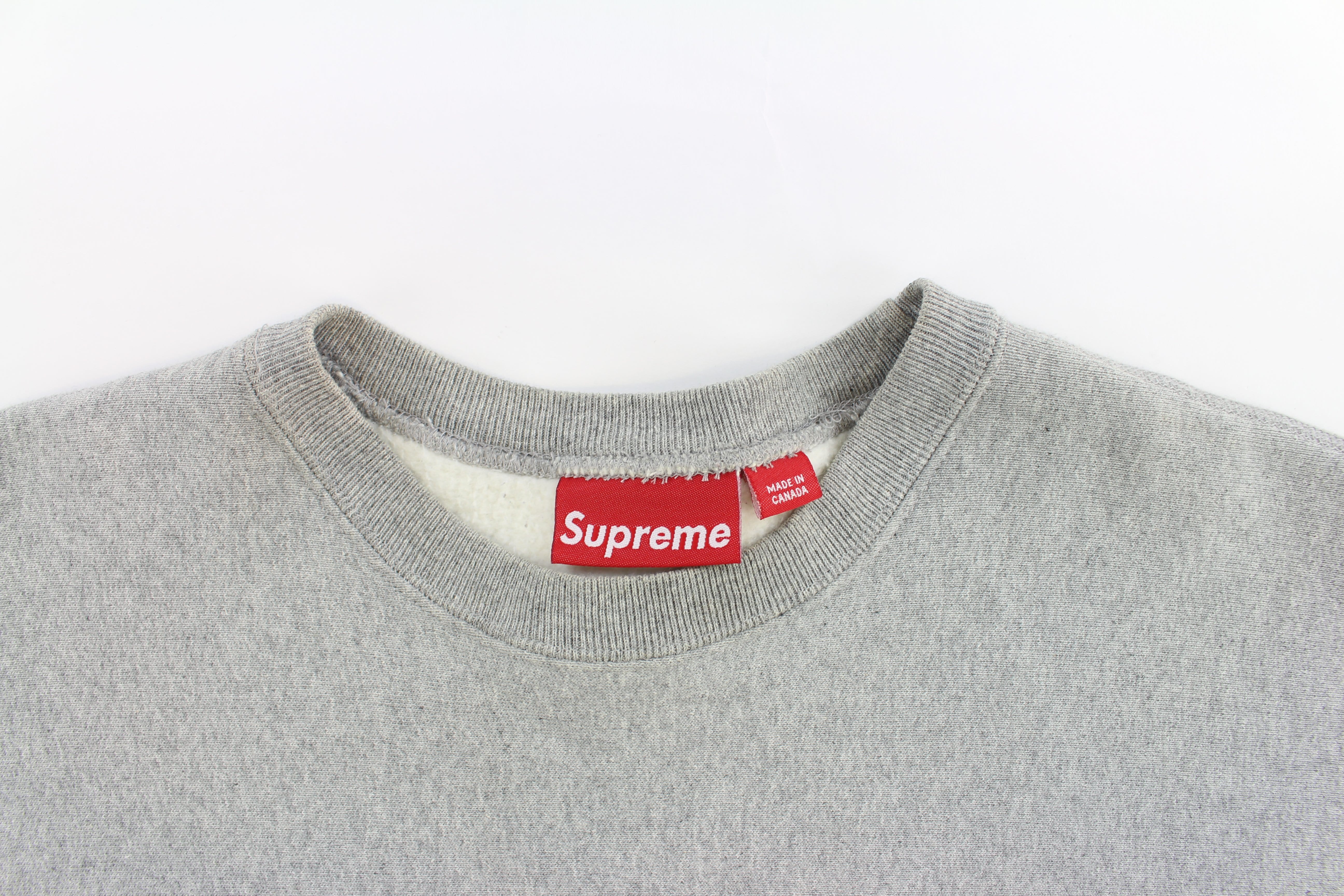レ*ェ様 SUPREME 18fw Box Logo Crewneck grey Supreme Box Logo