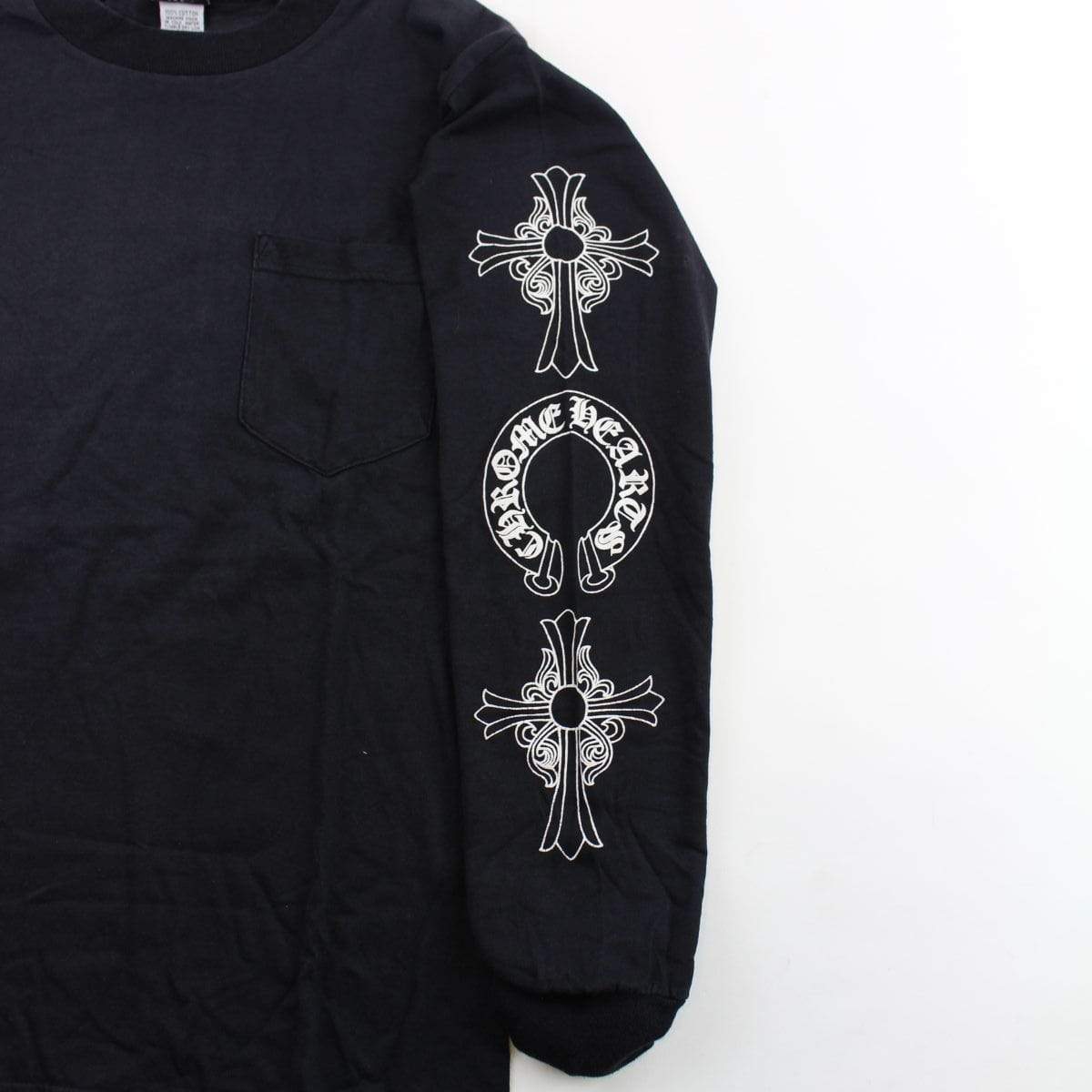 chrome hearts cross arms logo ls black - SaruGeneral
