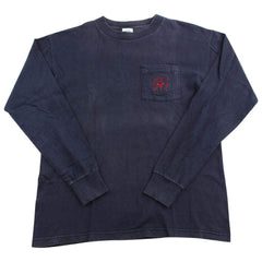 Pochette avec logo rouge cousu Chrome Hearts LS noire