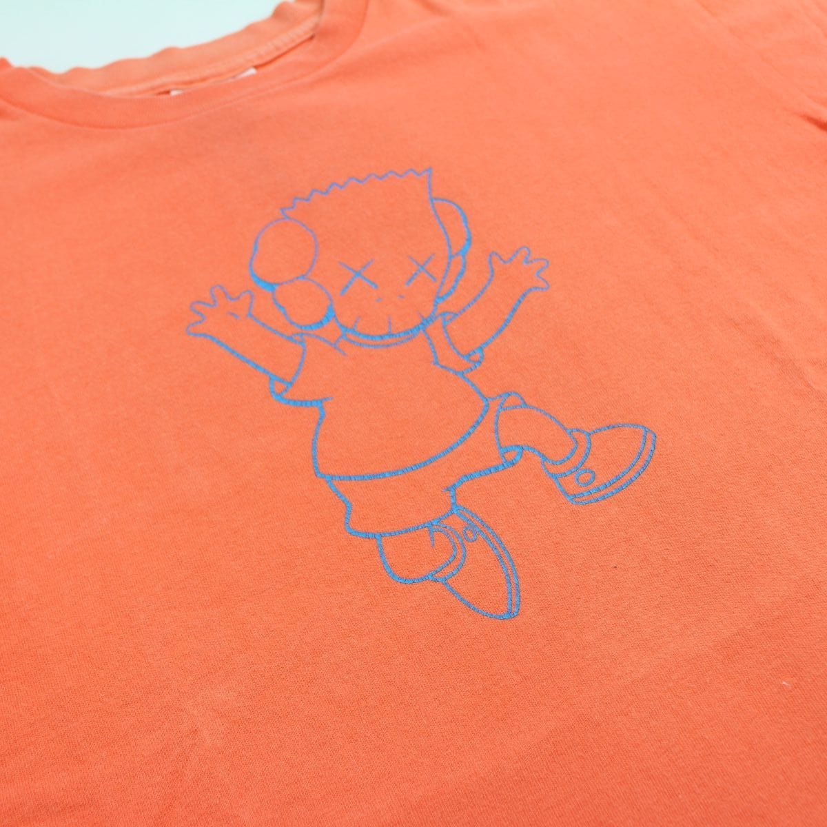 Vintage Kaws Bart Simpson Tee Orange - SARUUK