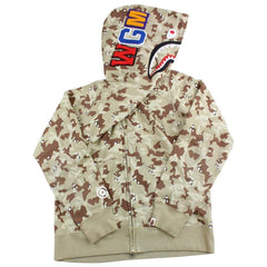 Bape Desert Camo Shark Hoodie