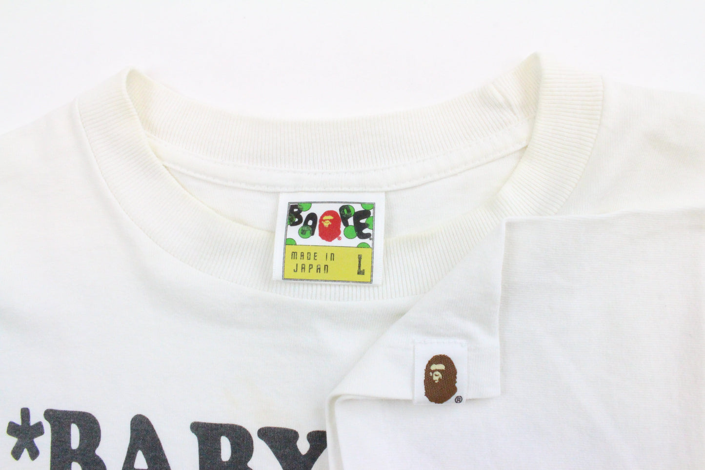 Bape Baby Milo Baby Lisa Bamboo Tee White - SaruGeneral