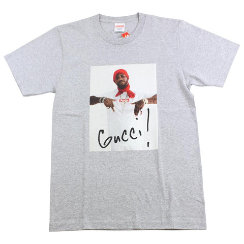 Supreme Gucci Mane Photo Tee Grey