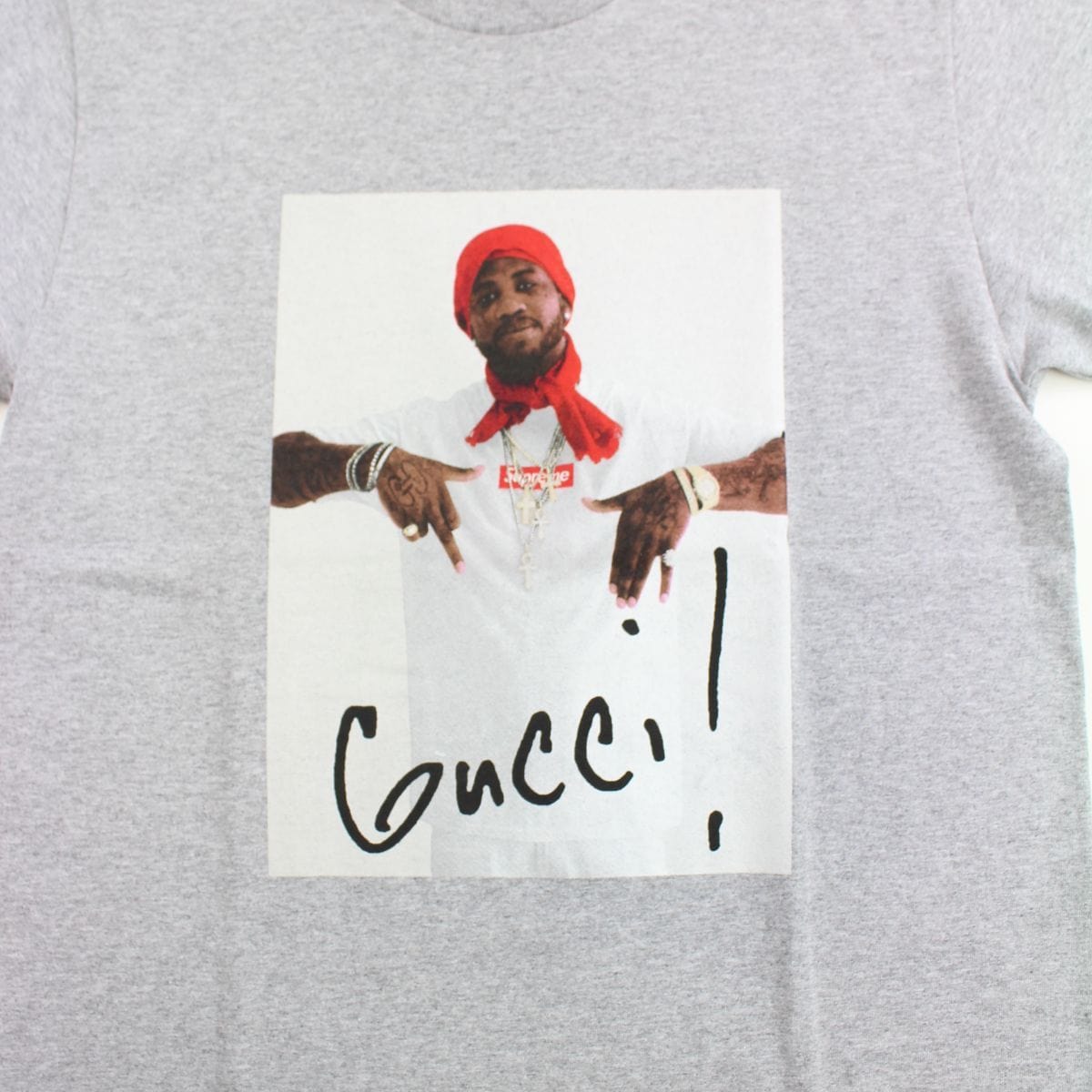 Supreme Gucci Mane Photo Tee Grey - SARUUK