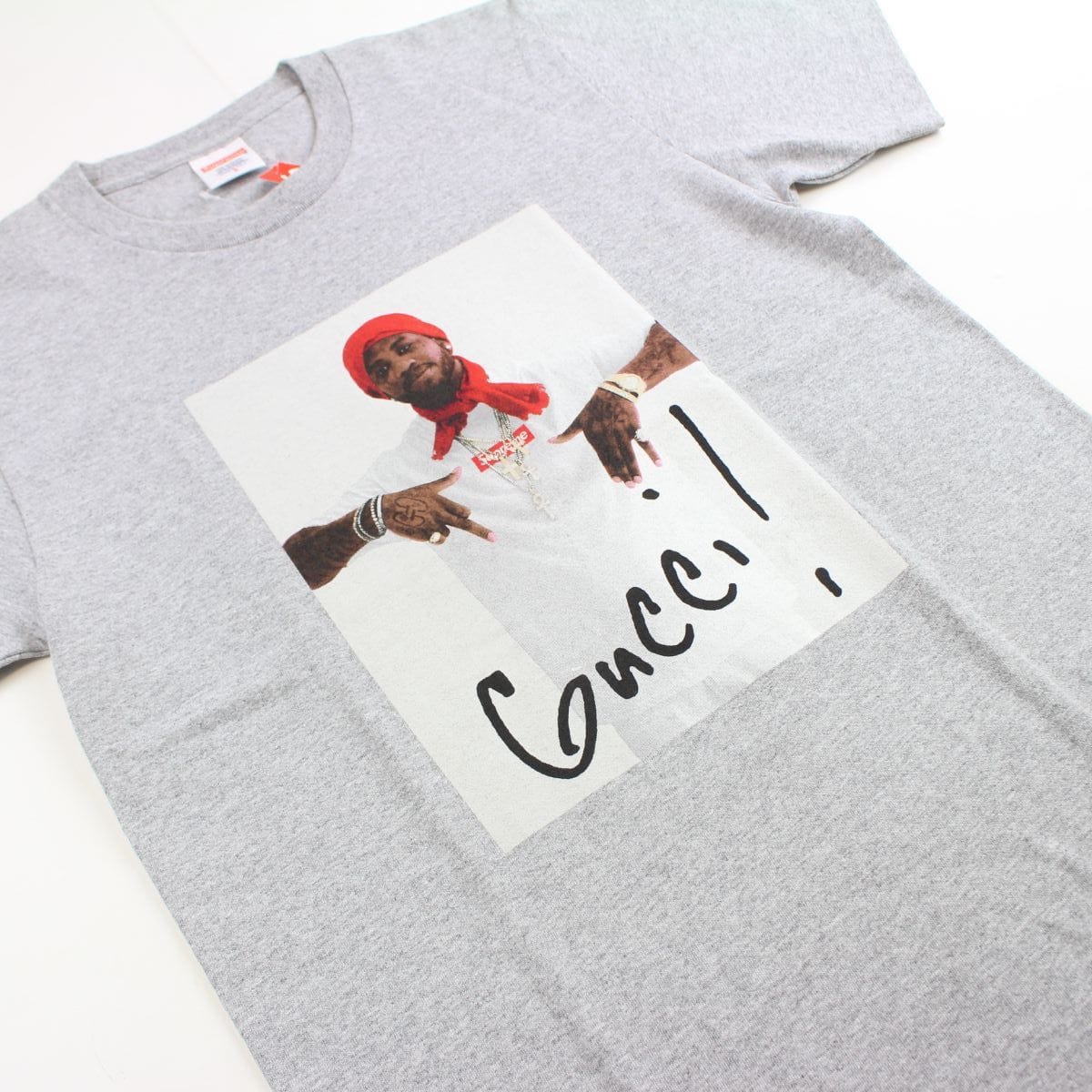 Supreme Gucci Mane Photo Tee Grey - SARUUK