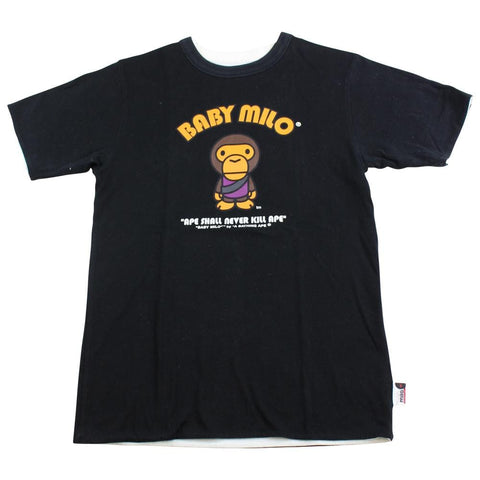 Bape Baby Milo Generals Reversible Tee Black