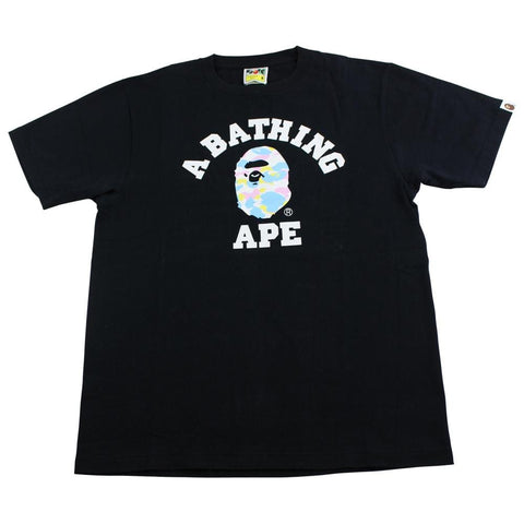 Bape Candy Camo College Logo Tee Black