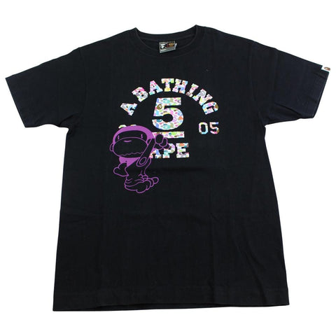 Bape Baby Milo 2005 Multi Camo Tee Black