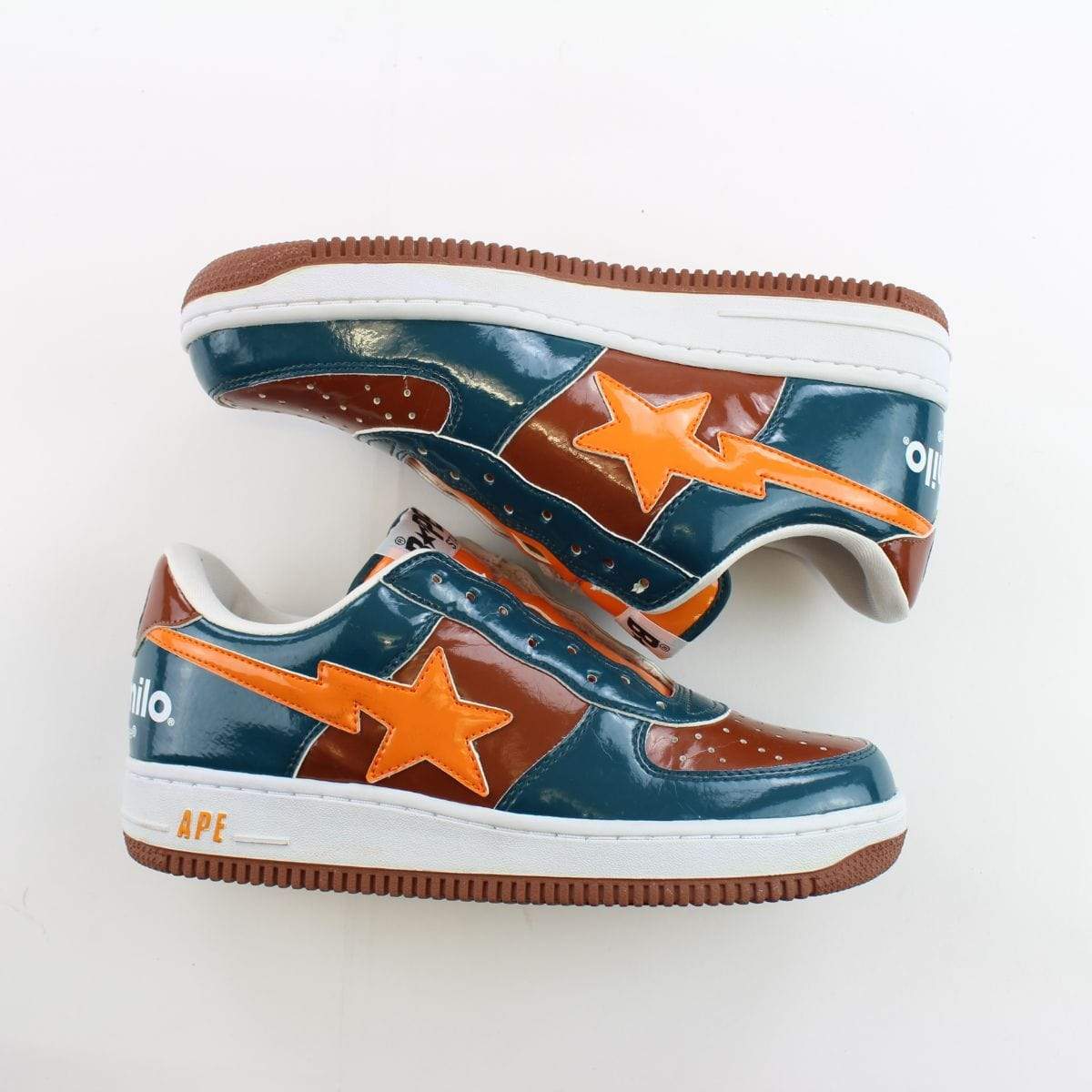 Bapesta Milo Orange Brown Blue - SaruGeneral