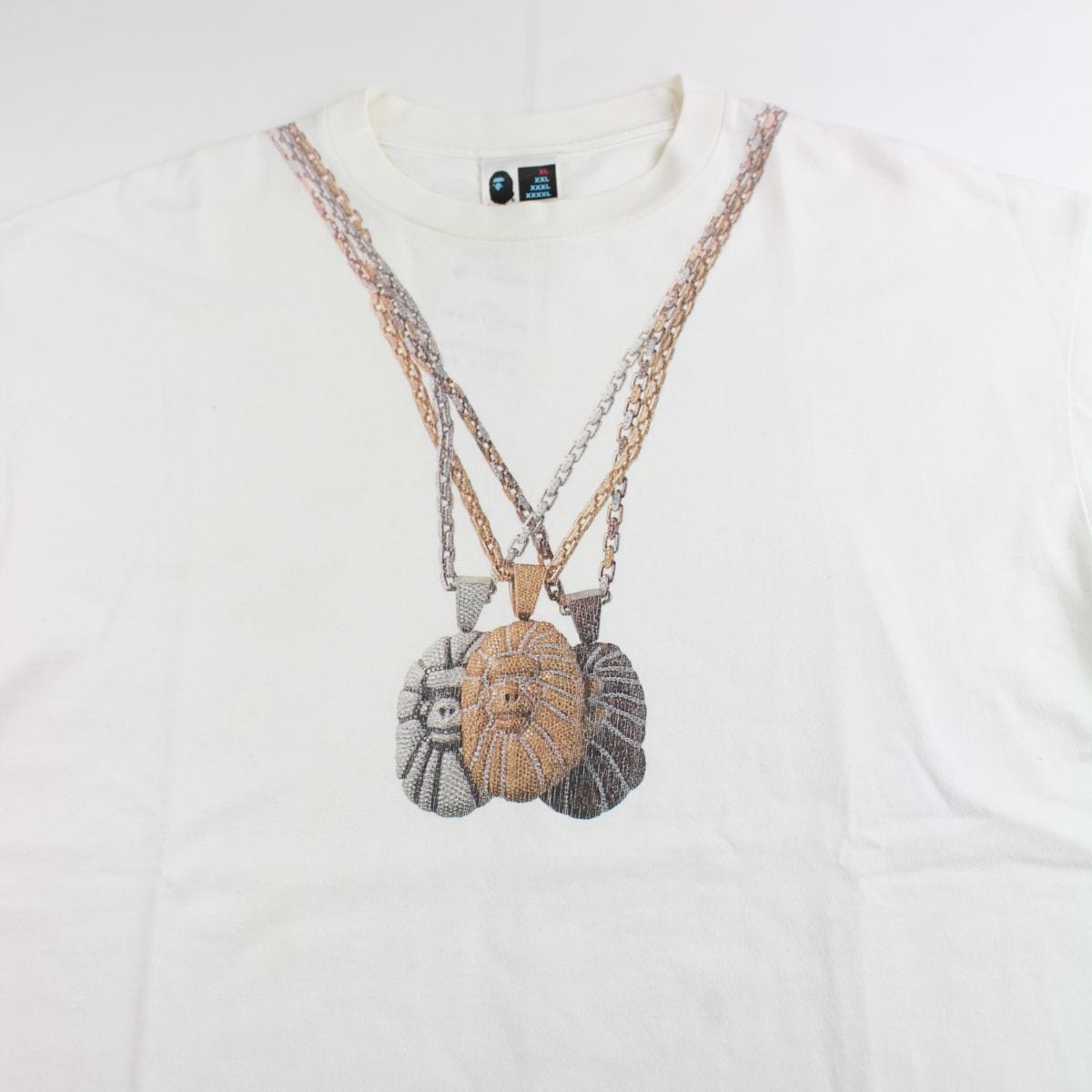 Bape Nigo Ape Chains Tee White - SARUUK