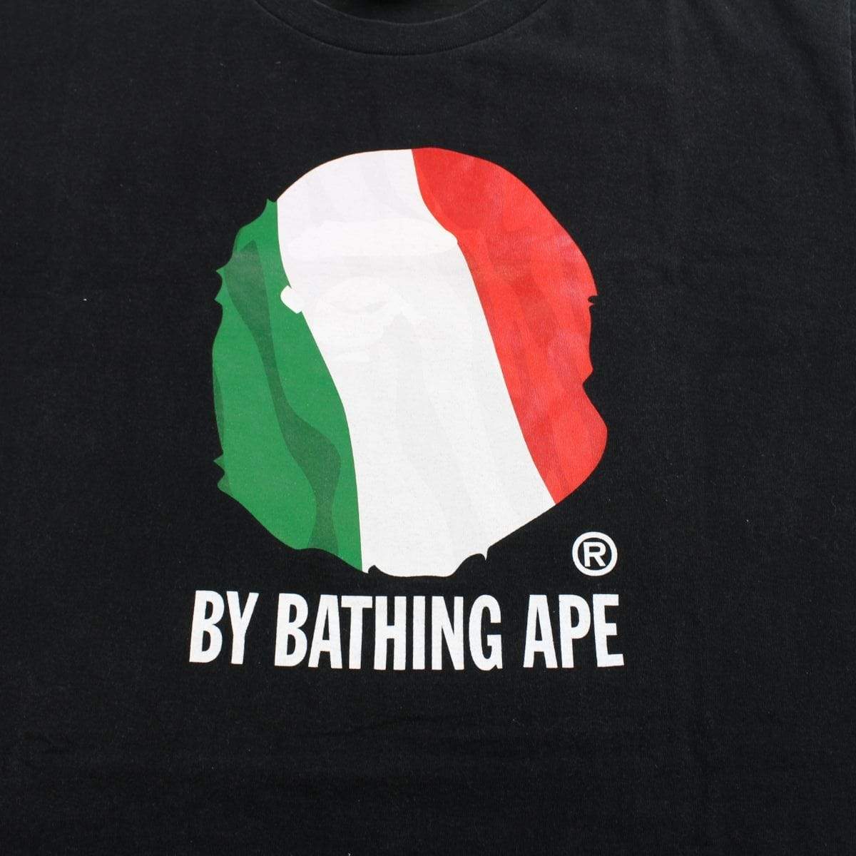 bape italy big ape logo tee black - SaruGeneral