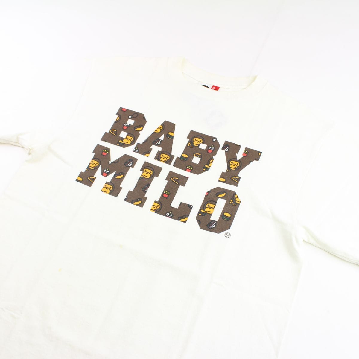 Bape Baby Milo Monogram Text Tee White - SARUUK