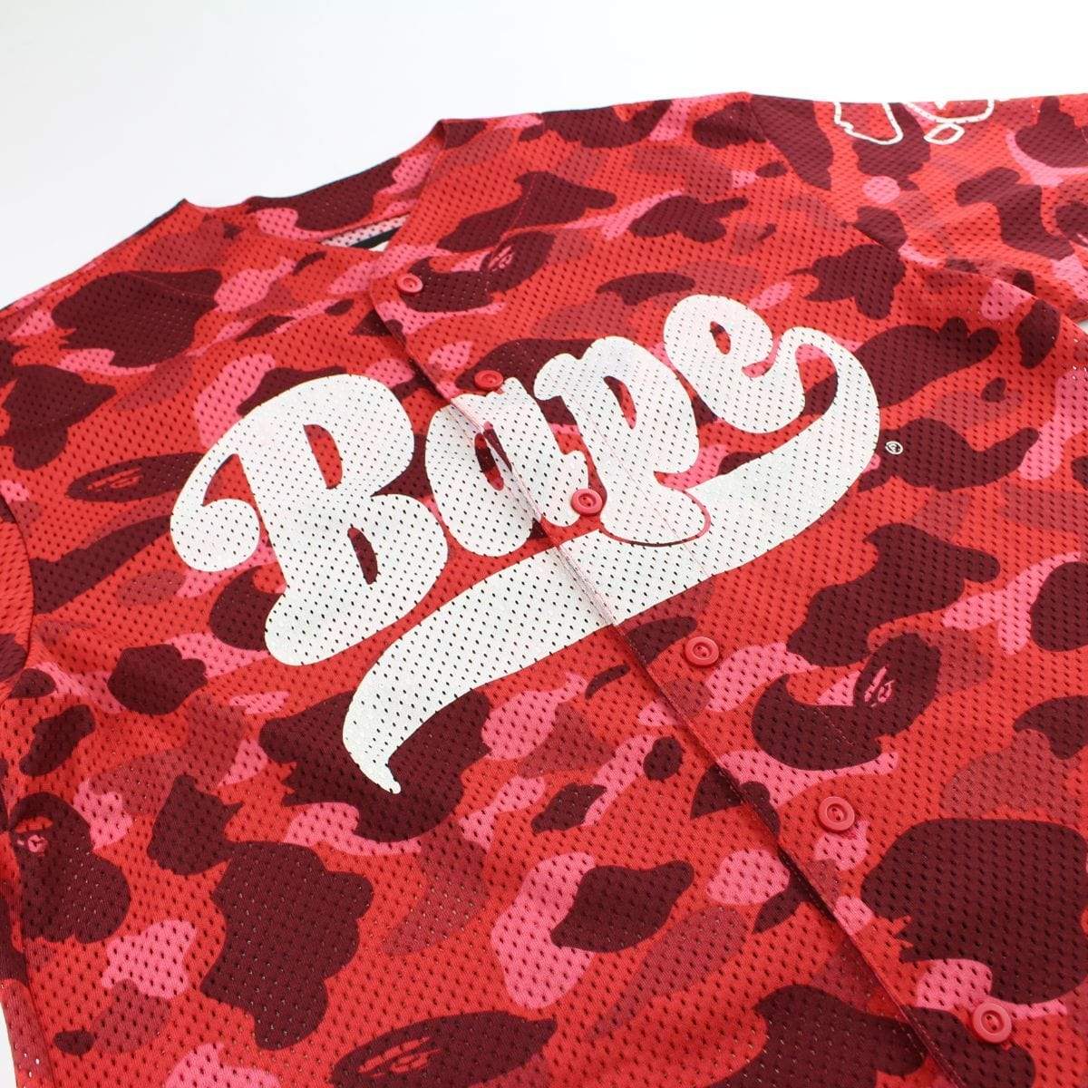 bape red camo mesh jersey - SaruGeneral