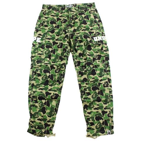 bape x undftd abc green camo pants