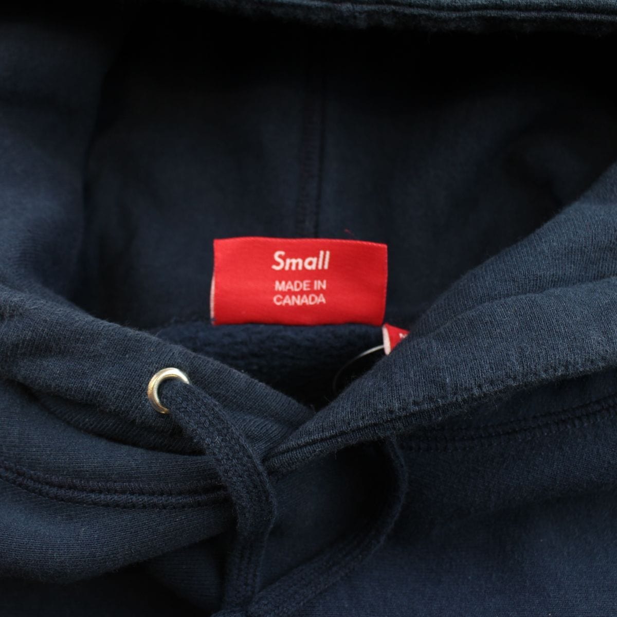 Supreme Red on Navy Box Logo Hoodie - SARUUK