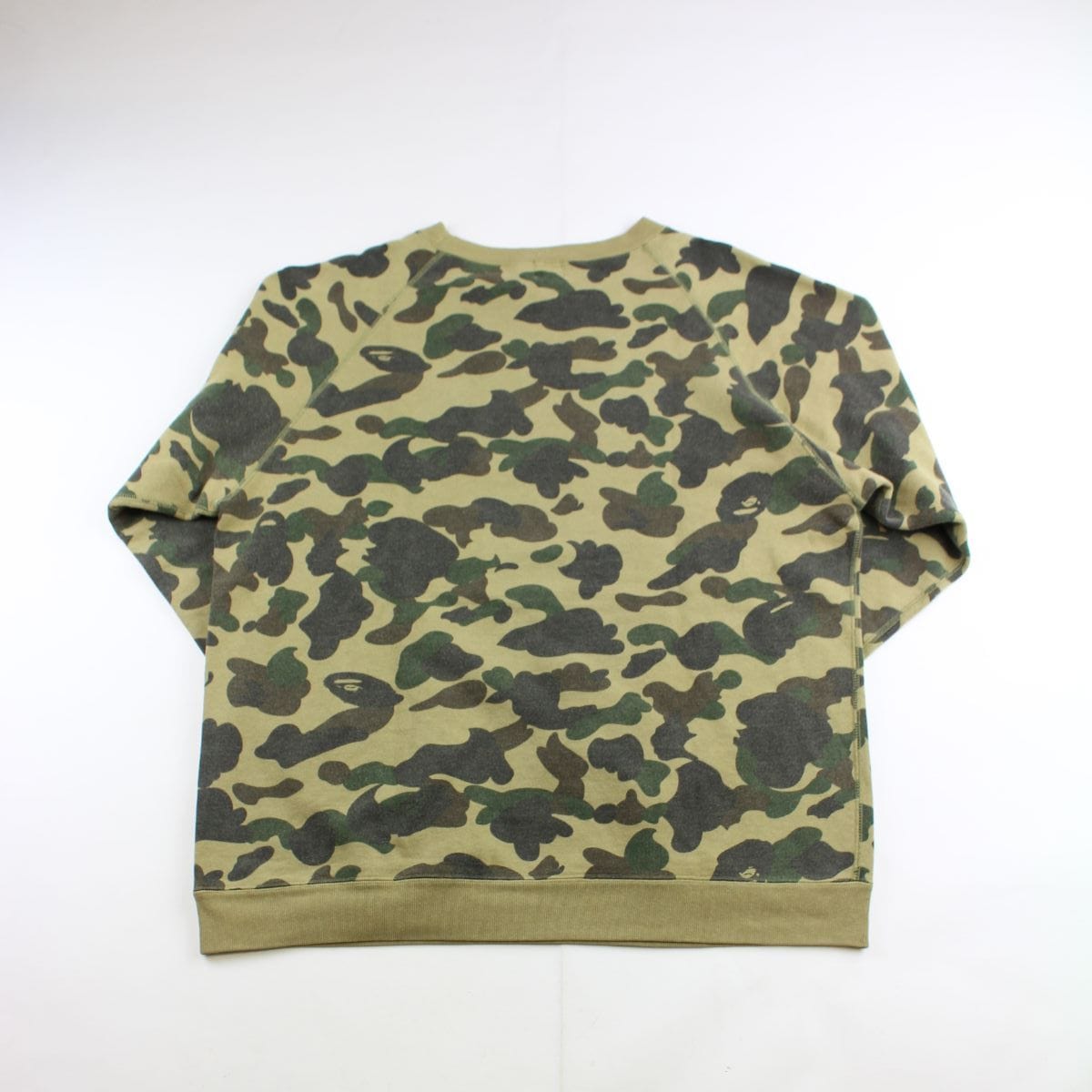 Bape 1st Green camo College Logo Crewneck - SARUUK