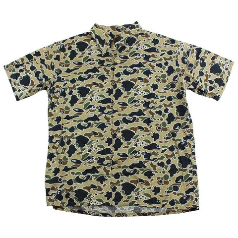 bape green psyche camo ss shirt