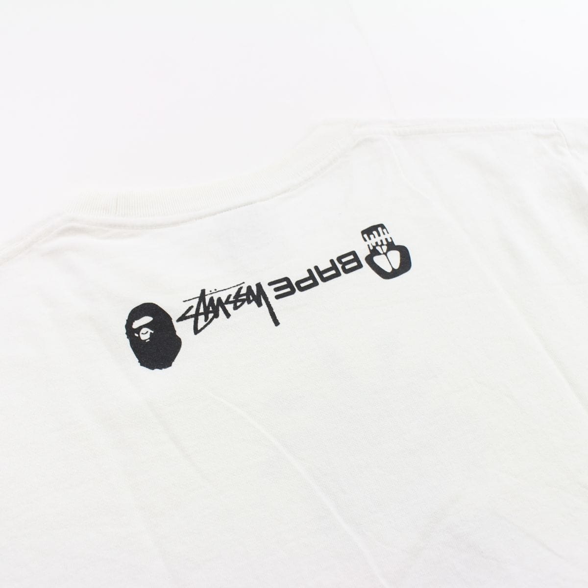 bape x stussy shark man tee white – SARUGENERAL
