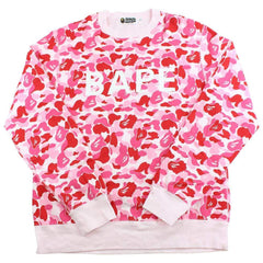 ras du cou Bape ABC rose camouflage avec texte