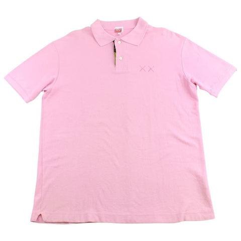 Bape x Kaws Polo Shirt Pink