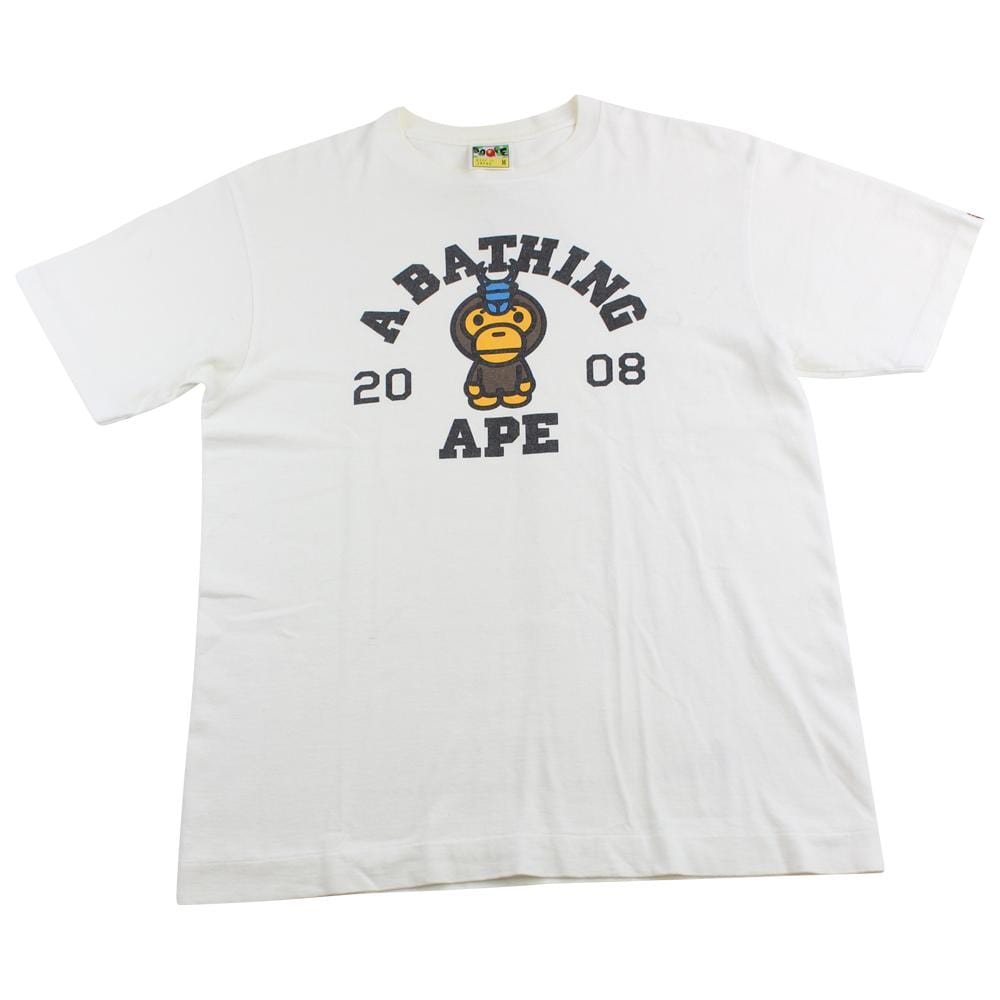 Bape Baby Milo Beetle Head Tee White - SARUUK