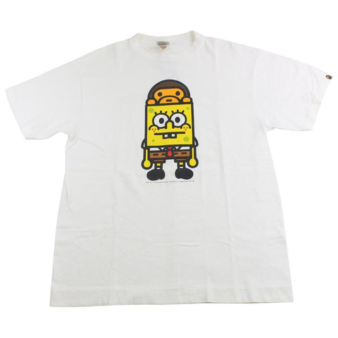 Bape x Spongebob Baby Milo Logo Tee White