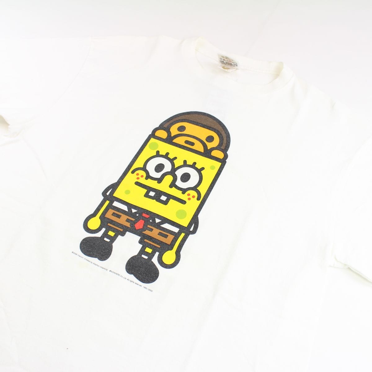 Bape x Spongebob Baby Milo Logo Tee White - SARUUK