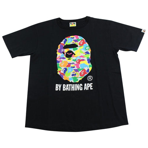 Bape Multi Camo Big Ape Logo Tee Black