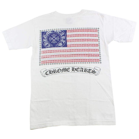 chrome hearts usa logo tee white