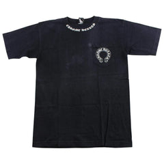 T-shirt noir à gros décolleté croisé Chrome Hearts