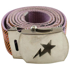 ceinture bape à carreaux orange bapesta