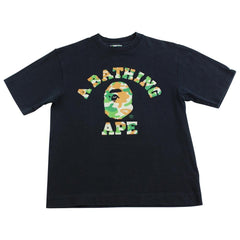 Bape puzzle Camo College Logo Tee Black