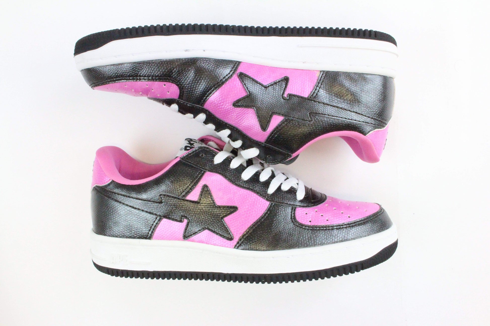 Bapesta Black & Pink Snakeskin - SaruGeneral