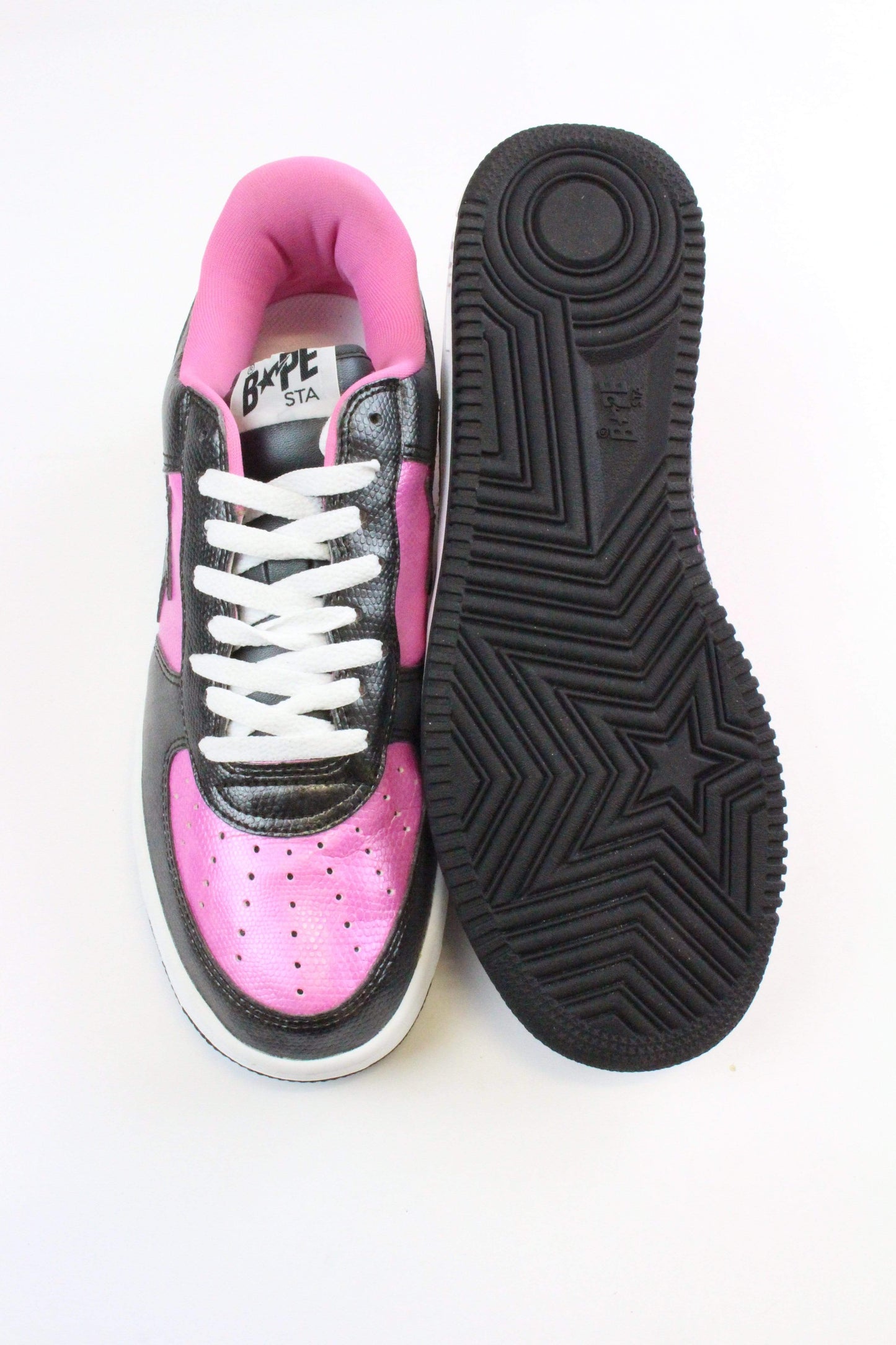 Bapesta Black & Pink Snakeskin - SaruGeneral