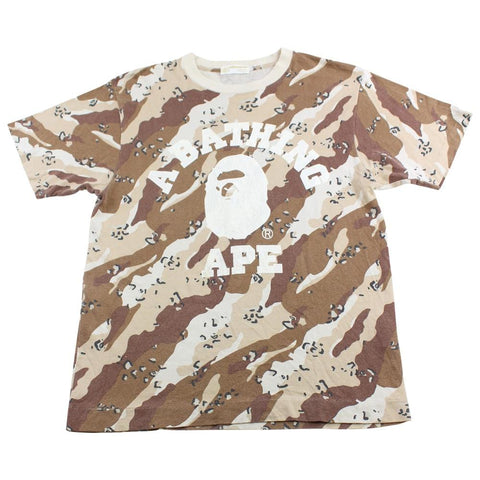 Bape Desert White Camo College Logo Tee