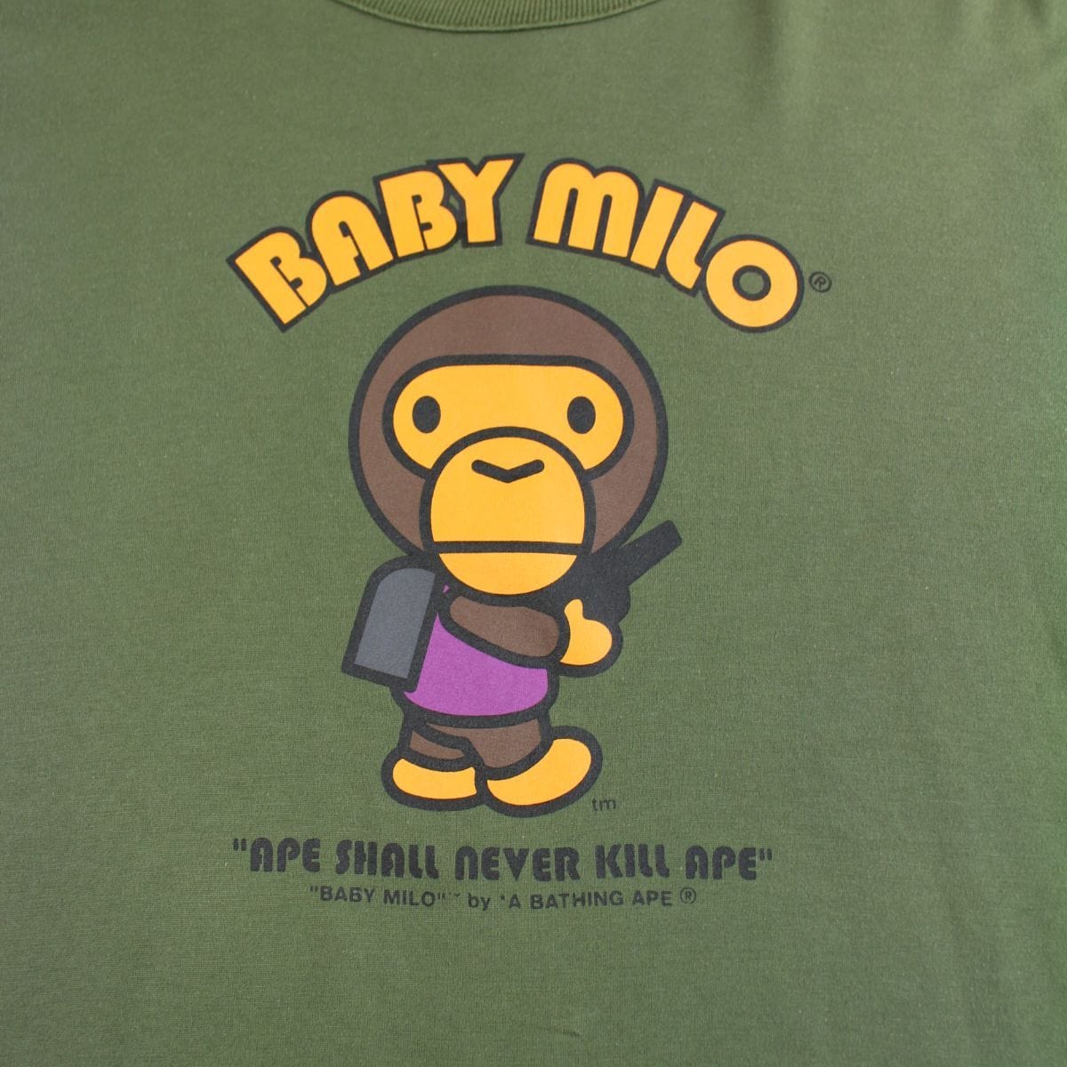 Bape Baby Milo Generals Reversible Tee Green - SARUUK