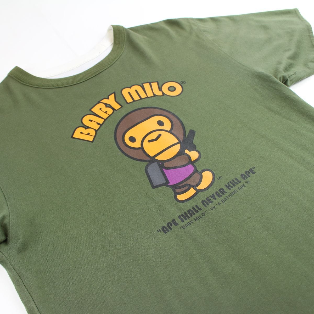 Bape Baby Milo Generals Reversible Tee Green - SARUUK