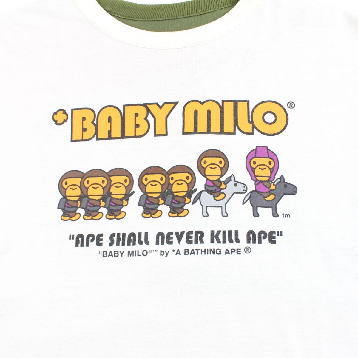 Bape Baby Milo Generals Reversible Tee Green - SARUUK