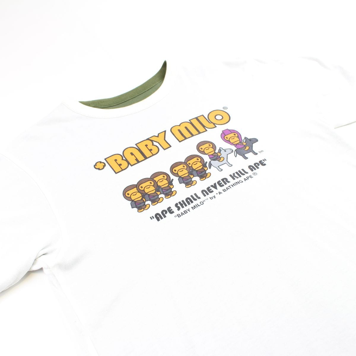 Bape Baby Milo Generals Reversible Tee Green - SARUUK