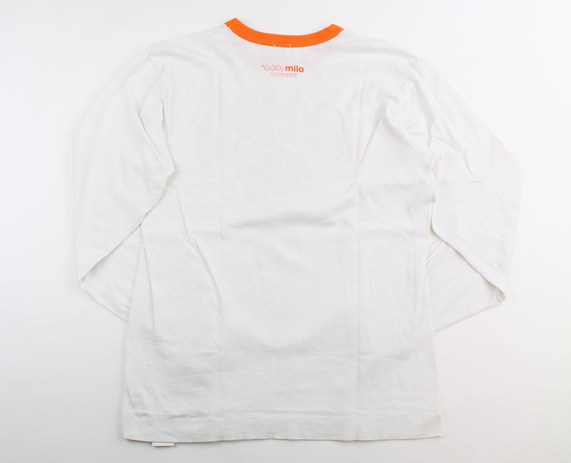 Bape Orange Baby Milo Store LS White - SaruGeneral