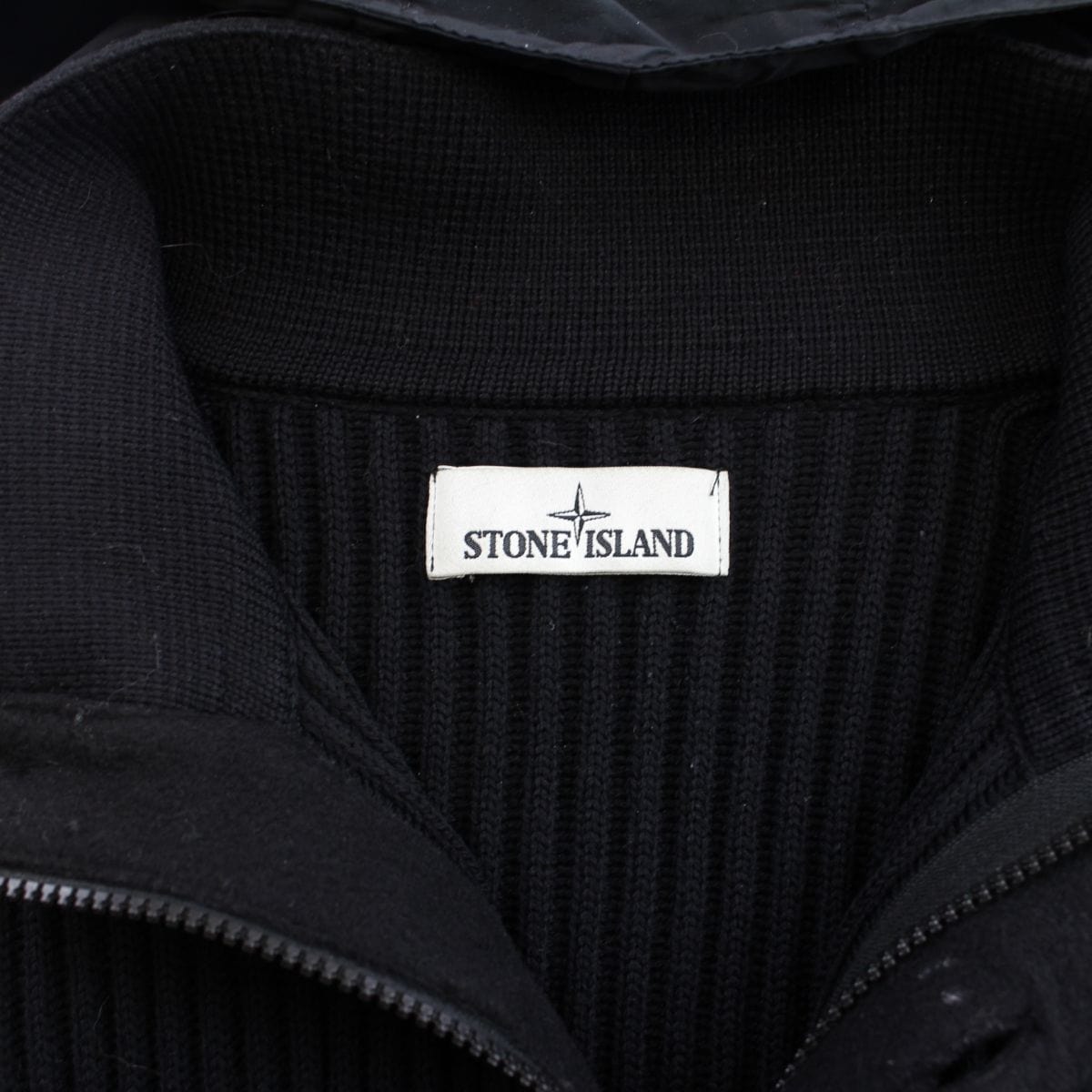 stone island heavy knit hooded cardigan navy 2014 - SaruGeneral