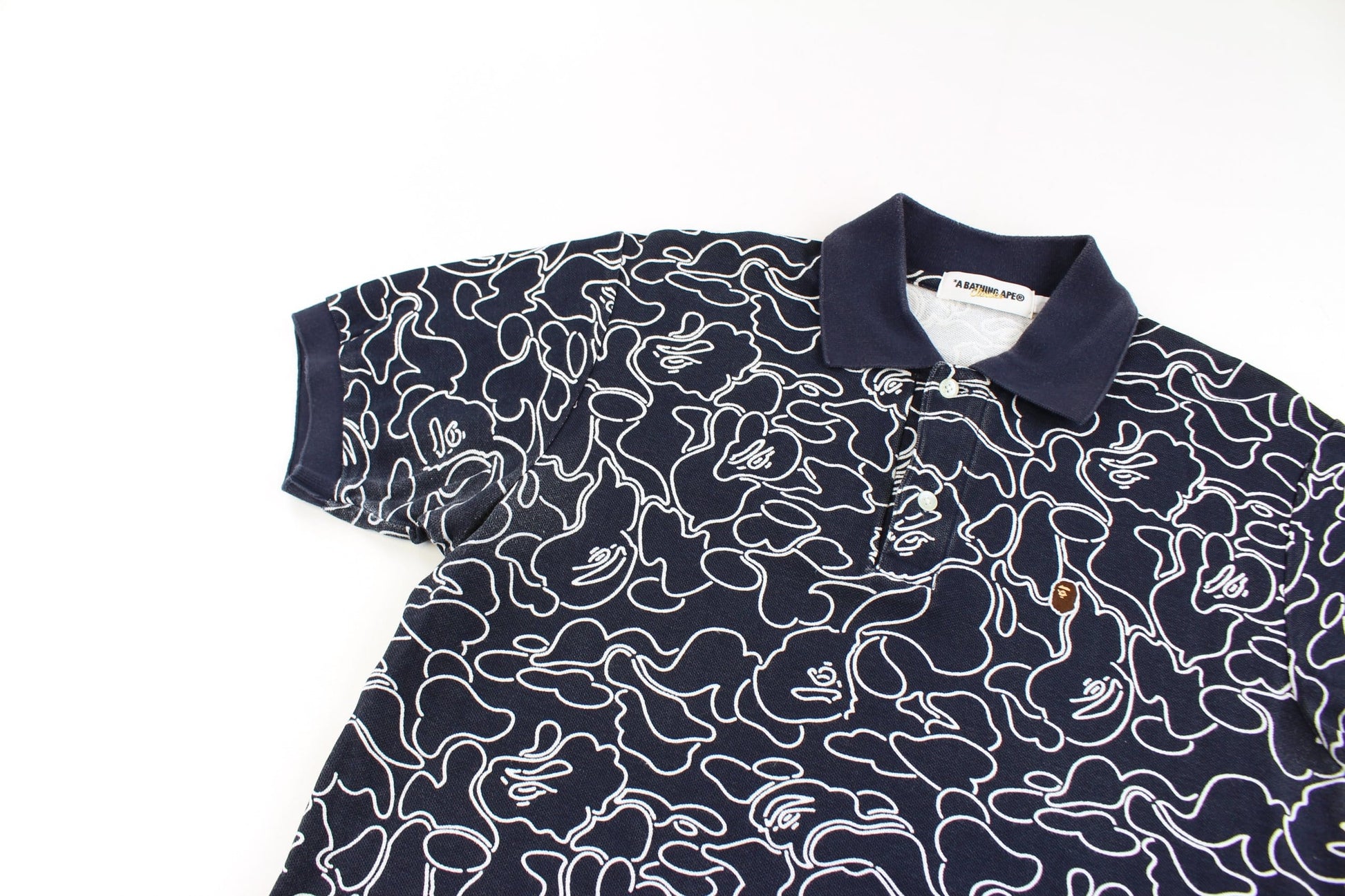 Bape neon outline camo polo - SARUUK