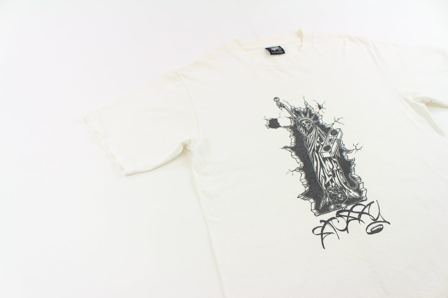 Stussy Statue of Liberty Tee White - SARUUK