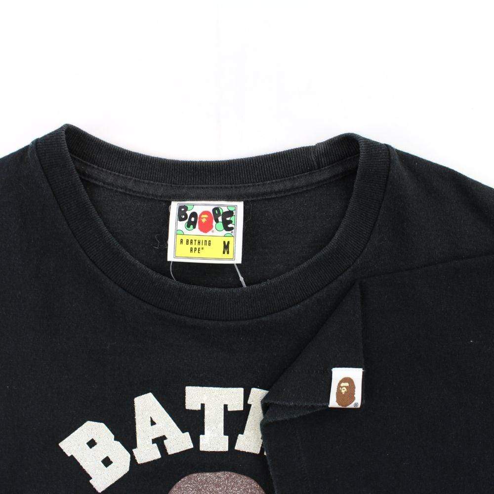 Bape Original Glitter College Logo Tee Black - SaruGeneral