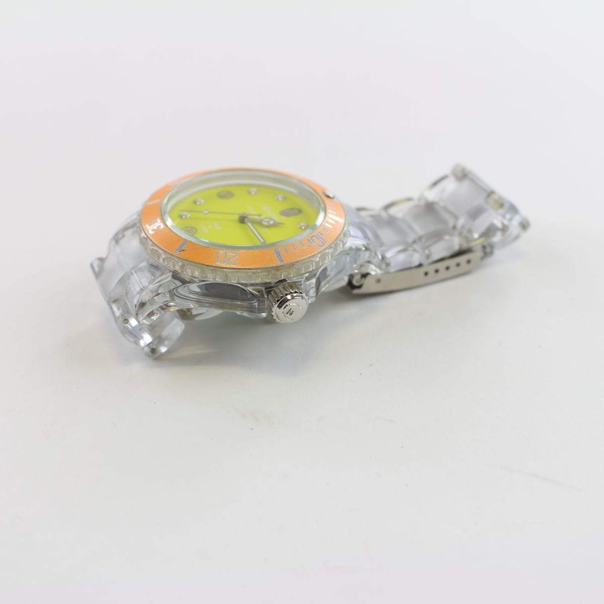 Bape Yellow & Orange Clear Strap Watch - SaruGeneral