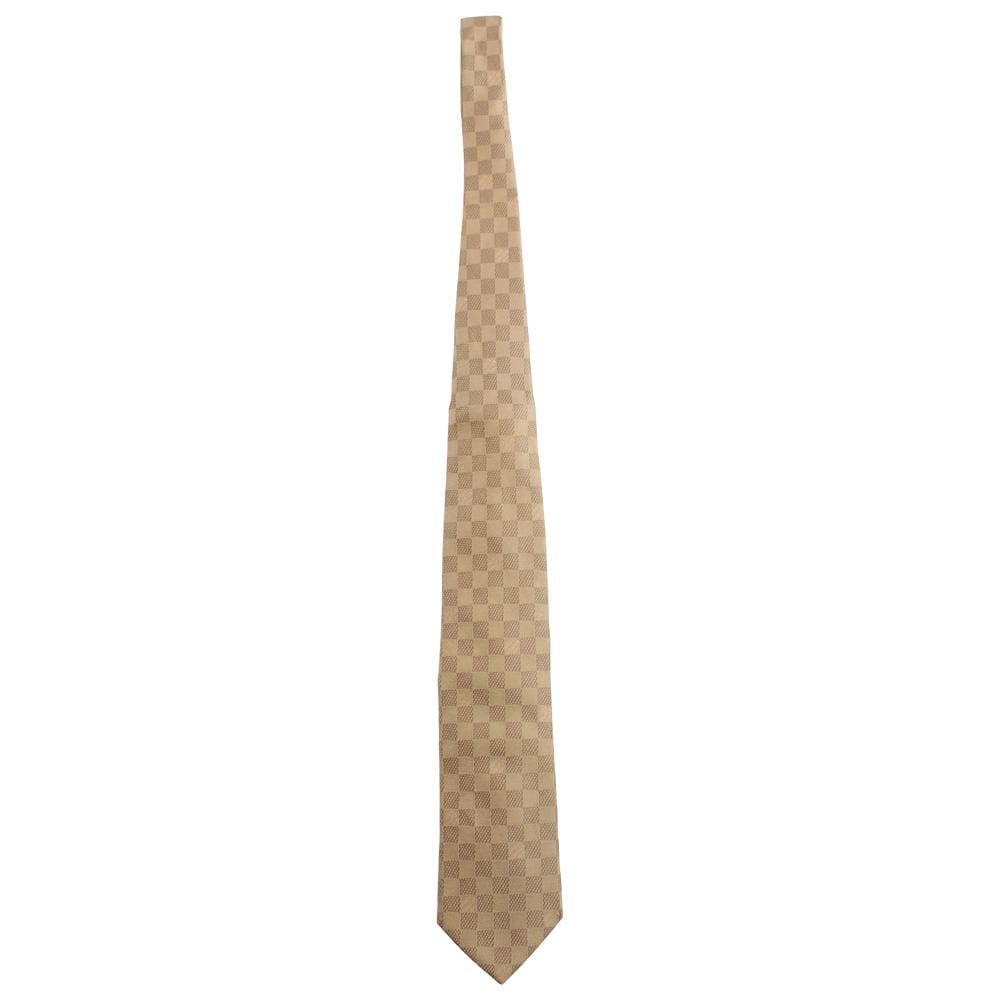 Louis vuitton checkered tie brown - SaruGeneral