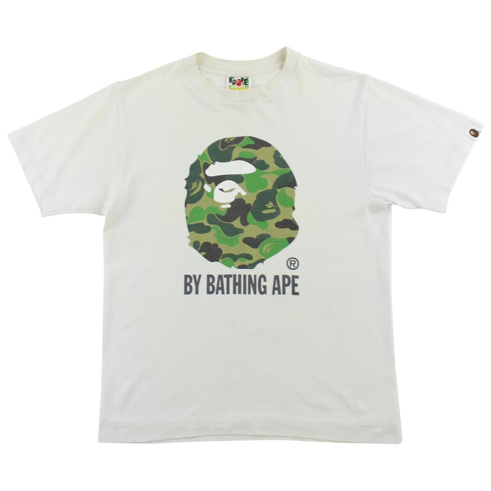 Bape abc Green Camo Big Ape Tee White - SARUUK