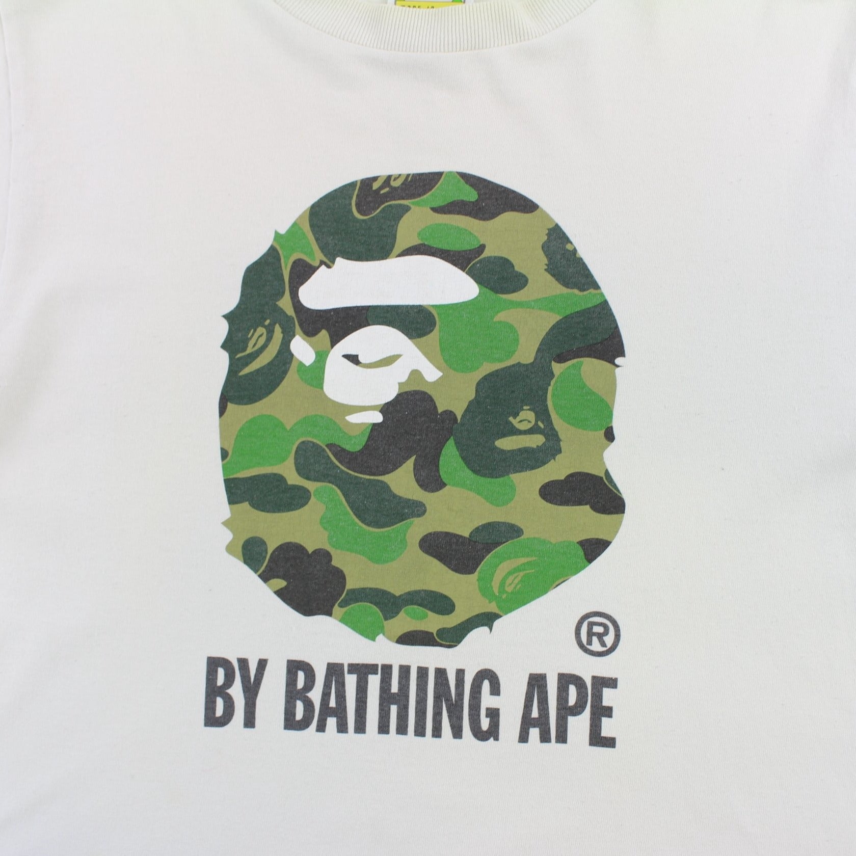 Bape abc Green Camo Big Ape Tee White - SARUUK