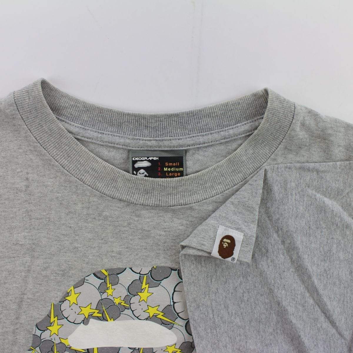 Bape x Kaws Yellow Bapesta Big Ape Logo Tee Grey - SaruGeneral